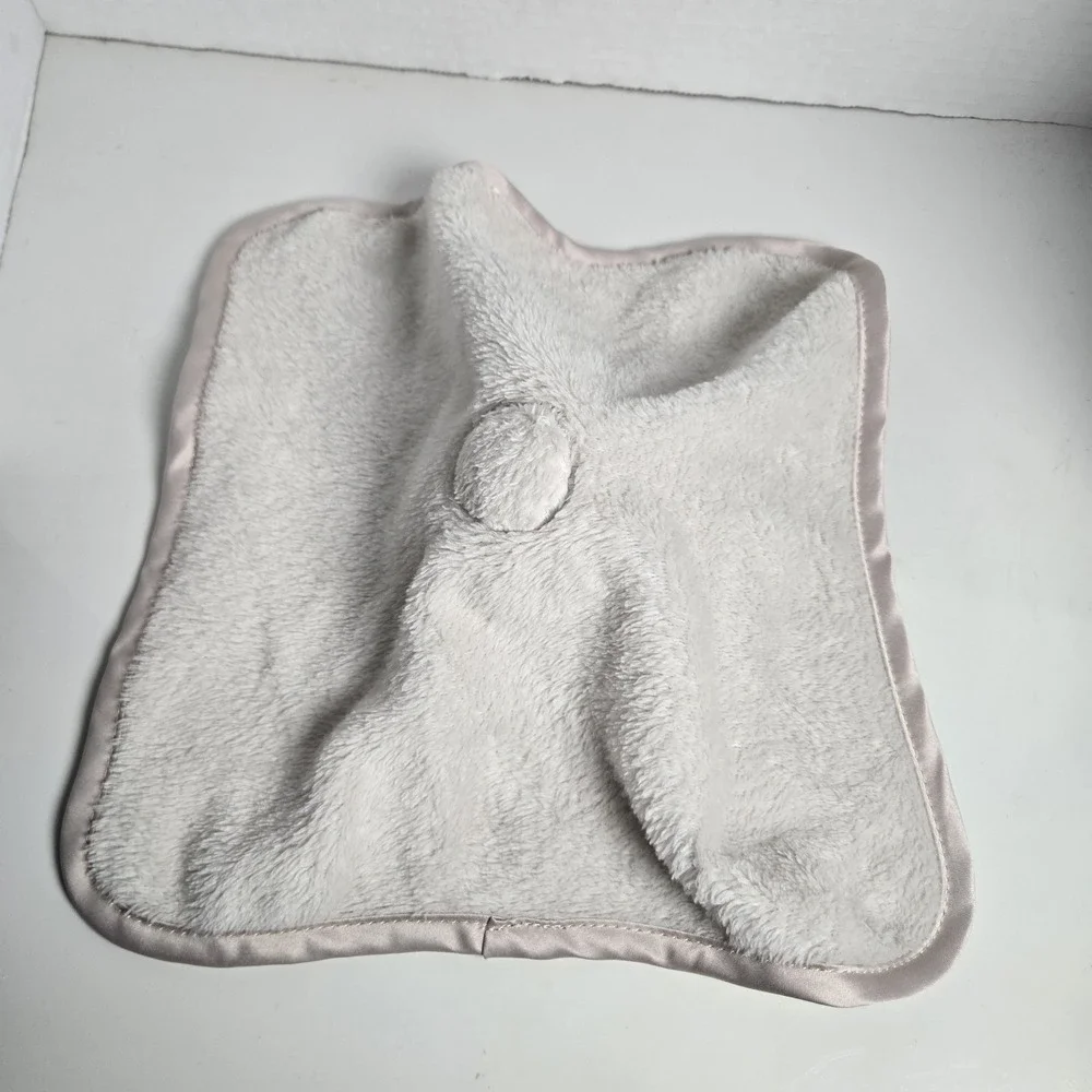 Parent's Choice Plush Lovey Moose Tan Beige Satin Trim Security Blanket 11x11